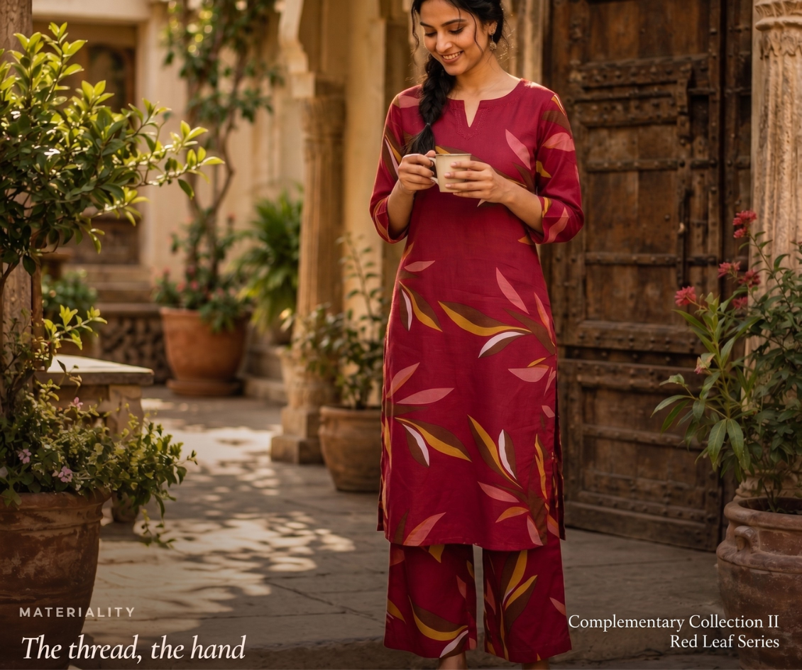 Hand-embroidered ethnic kurta